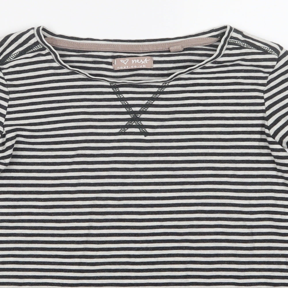 NEXT Girls Black Striped  Top Pyjama Top Size 8 Years
