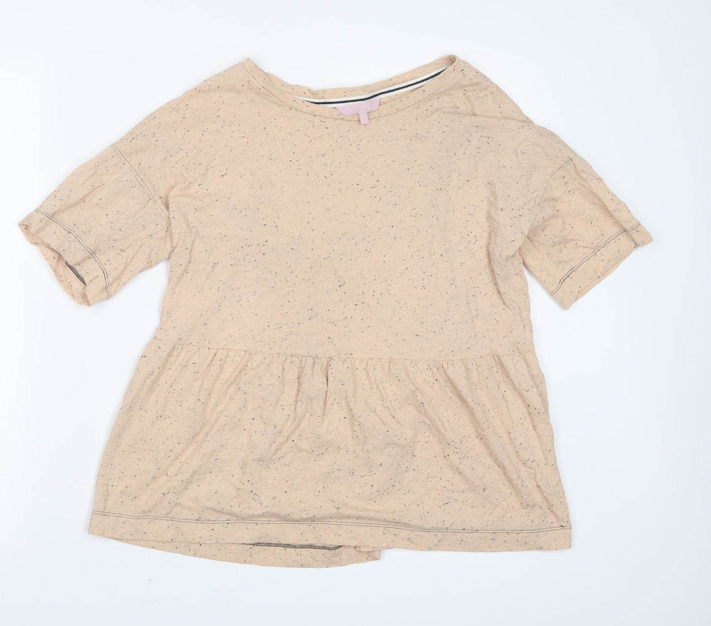 Womens UK Size 12 NEXT Beige Basic T-Shirt