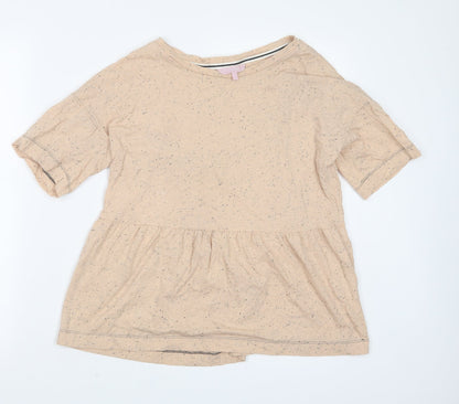 Womens UK Size 12 NEXT Beige Basic T-Shirt