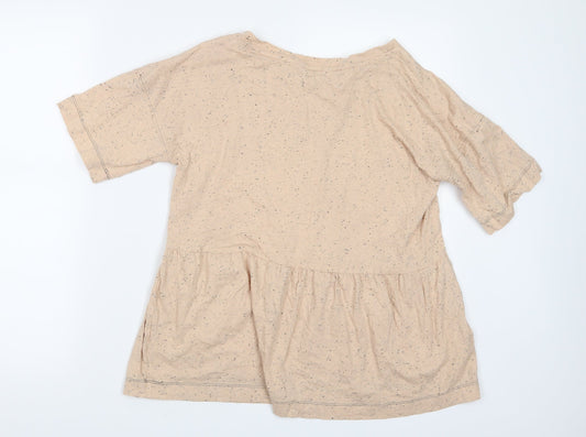 Womens UK Size 12 NEXT Beige Basic T-Shirt