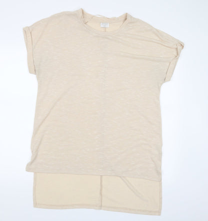 Womens UK Size 14 Jeff & Co Ivory Basic T-Shirt