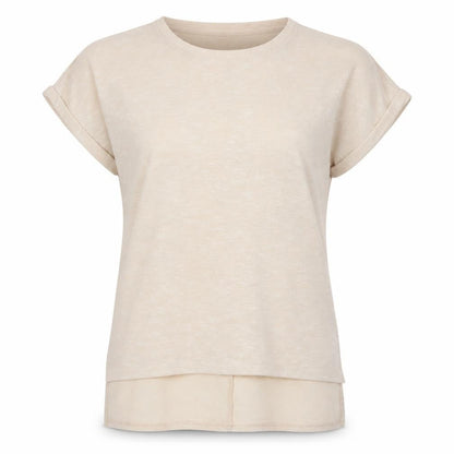 Womens UK Size 14 Jeff & Co Ivory Basic T-Shirt