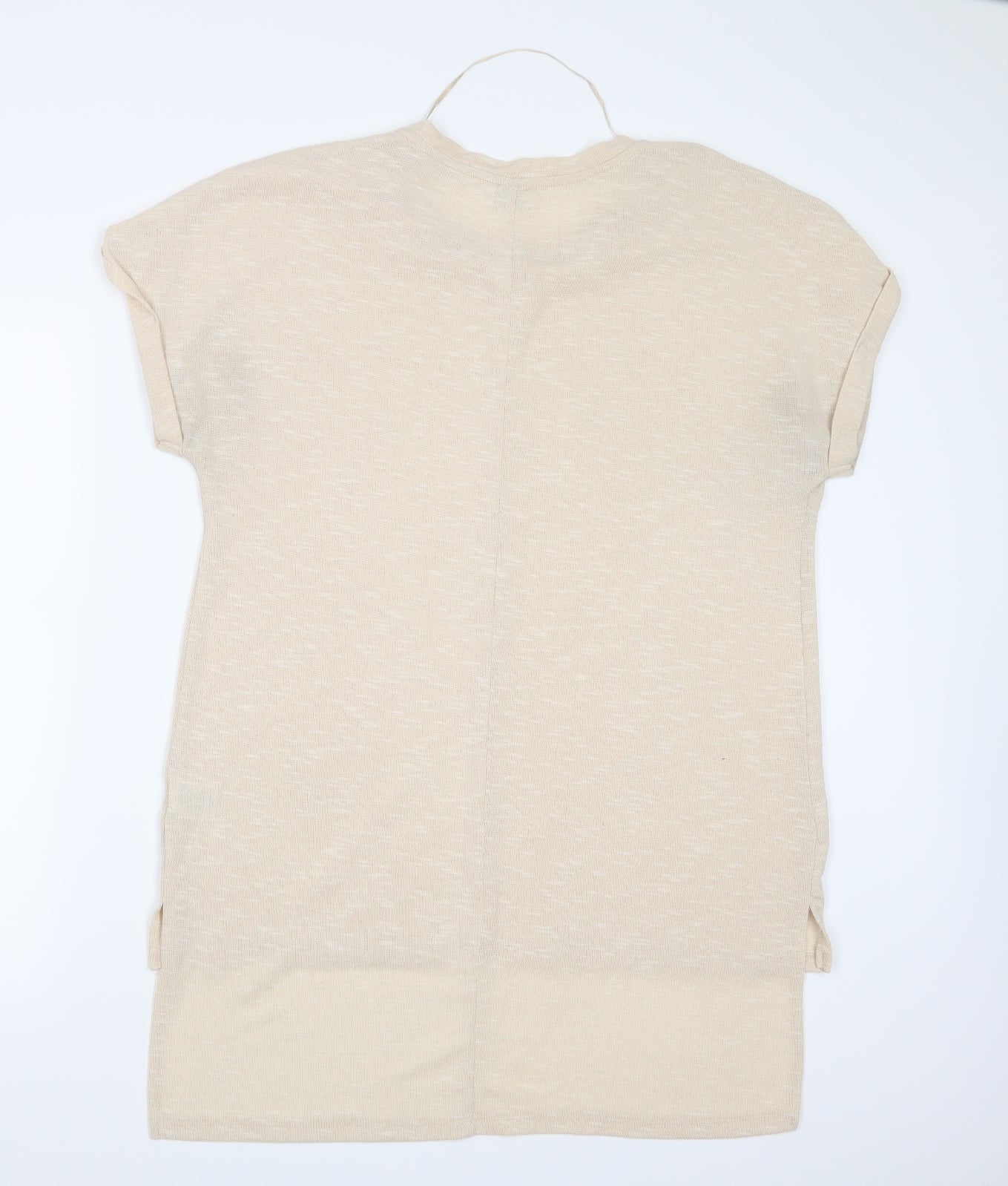 Womens UK Size 14 Jeff & Co Ivory Basic T-Shirt