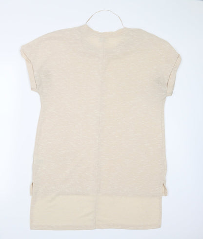 Womens UK Size 14 Jeff & Co Ivory Basic T-Shirt
