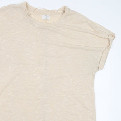 Womens UK Size 14 Jeff & Co Ivory Basic T-Shirt