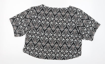 Womens UK Size 12 H&M Black Basic Blouse