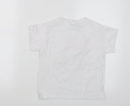 Planet 2000 Girls White   Basic T-Shirt Size 10 Years