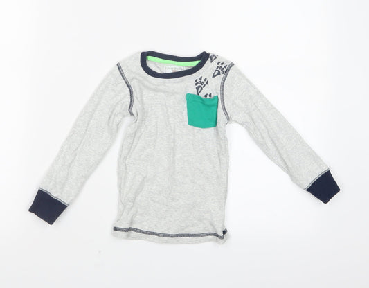 NEXT Boys Grey Geometric   Pyjama Top Size 2-3 Years