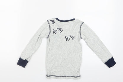 NEXT Boys Grey Geometric   Pyjama Top Size 2-3 Years