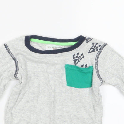 NEXT Boys Grey Geometric   Pyjama Top Size 2-3 Years