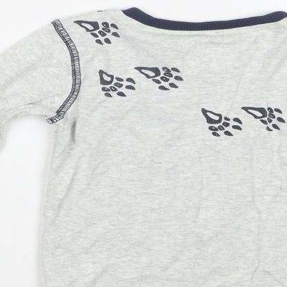 NEXT Boys Grey Geometric   Pyjama Top Size 2-3 Years