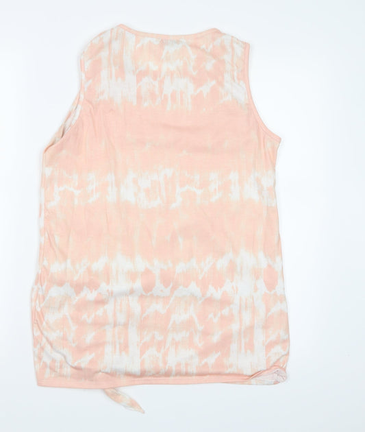 Papaya Womens Pink Geometric  Basic Tank Size 10