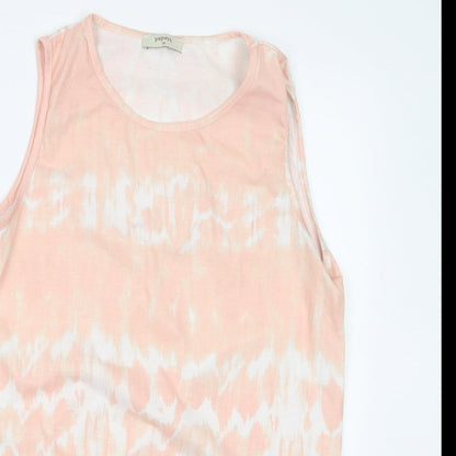 Papaya Womens Pink Geometric  Basic Tank Size 10