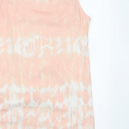 Papaya Womens Pink Geometric  Basic Tank Size 10