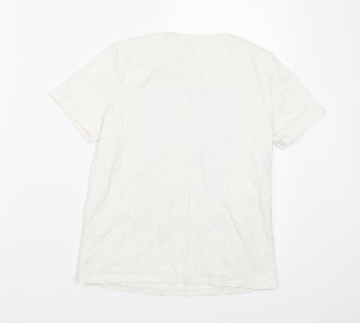 Back view of Gap boys’ white basic t-shirt, size 8-9, years