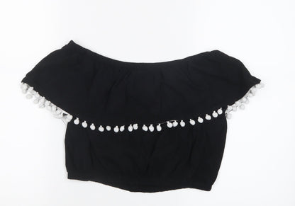 Primark Womens Black   Cropped T-Shirt Size 12