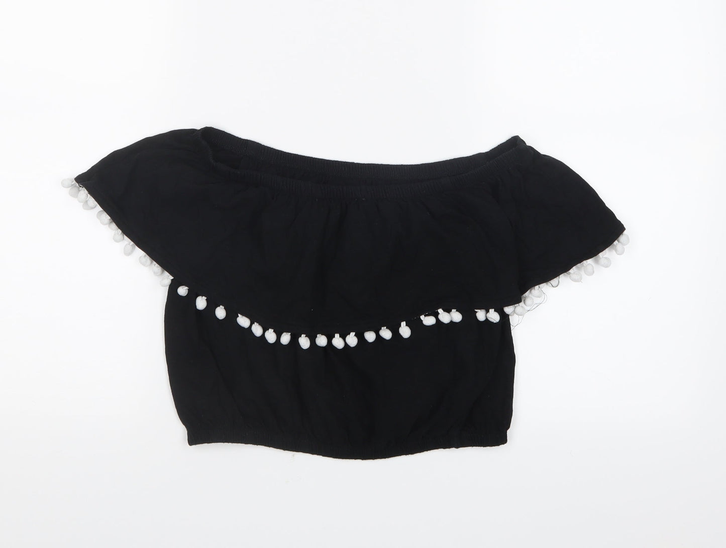 Primark Womens Black   Cropped T-Shirt Size 12