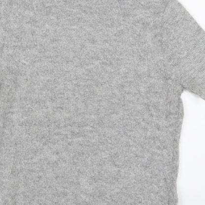 Womens UK Size 8 River Island Grey Basic T-Shirt