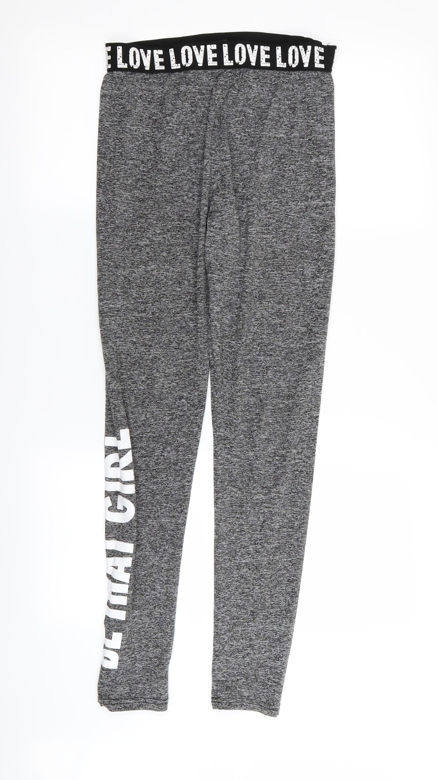 SheIn Womens Grey   Compression Leggings Size S L26 in
