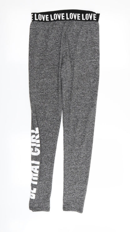 SheIn Womens Grey   Compression Leggings Size S L26 in