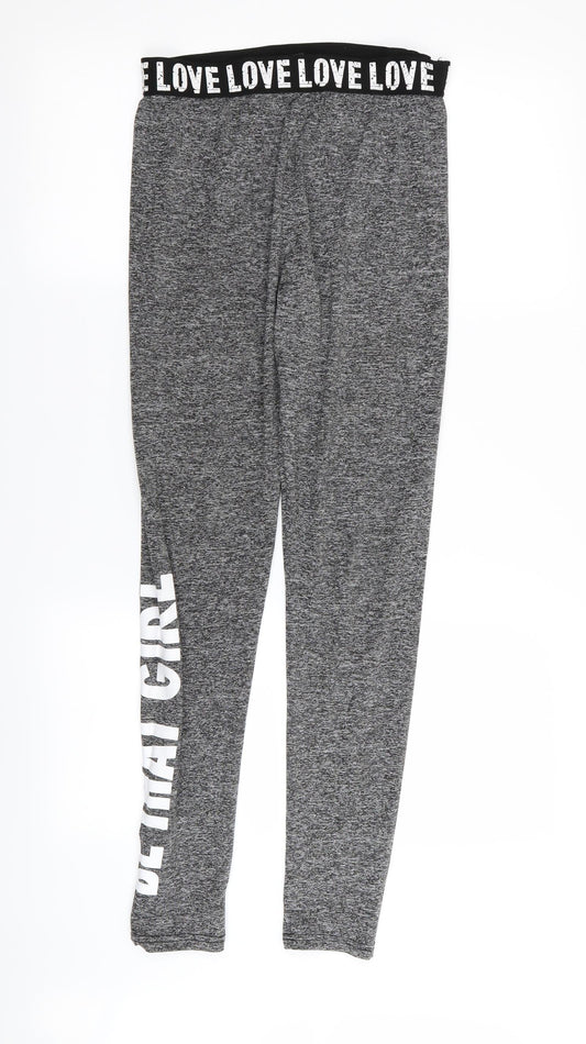SheIn Womens Grey   Compression Leggings Size S L26 in