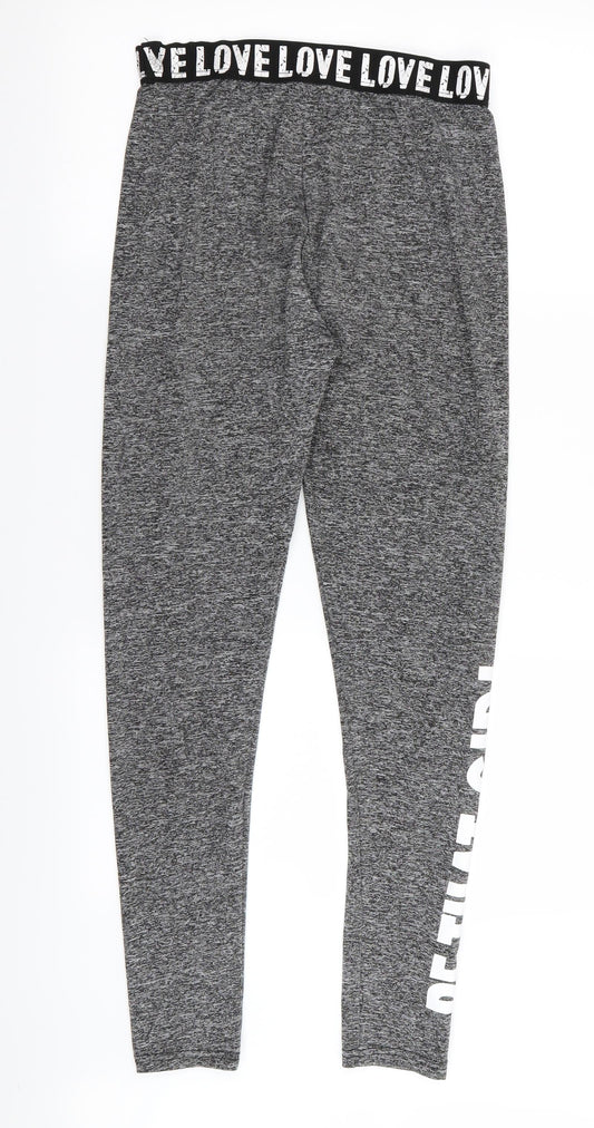 SheIn Womens Grey   Compression Leggings Size S L26 in
