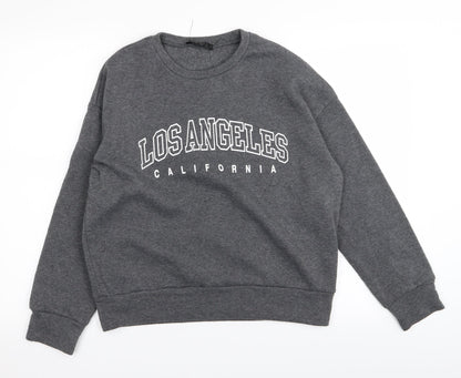 Additional front view of los andgeles women’s grey jumper, size UK 6