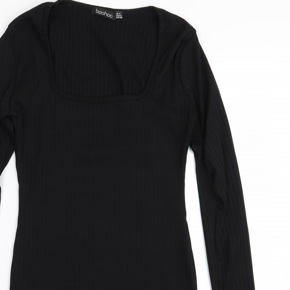 Boohoo Womens Black   Pencil Dress  Size 8