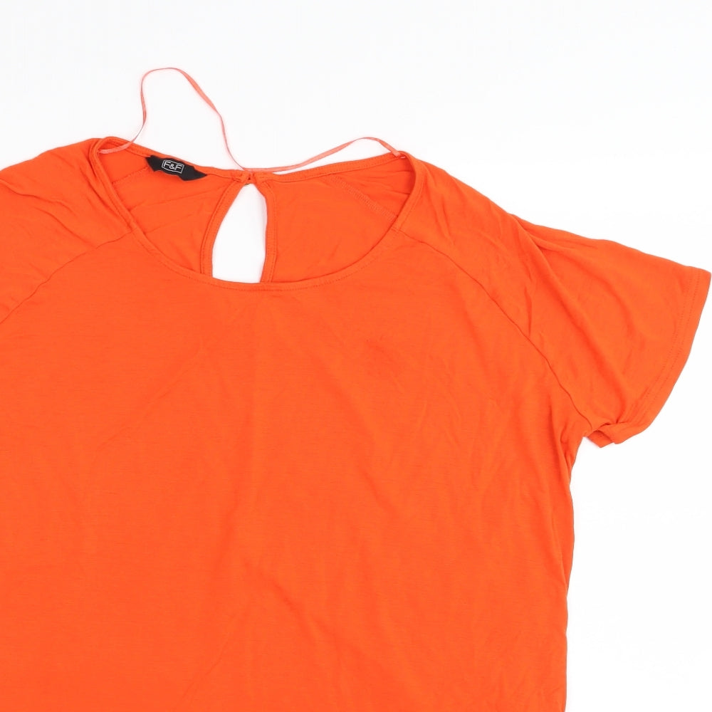 F&F Womens Orange   Basic T-Shirt Size 12
