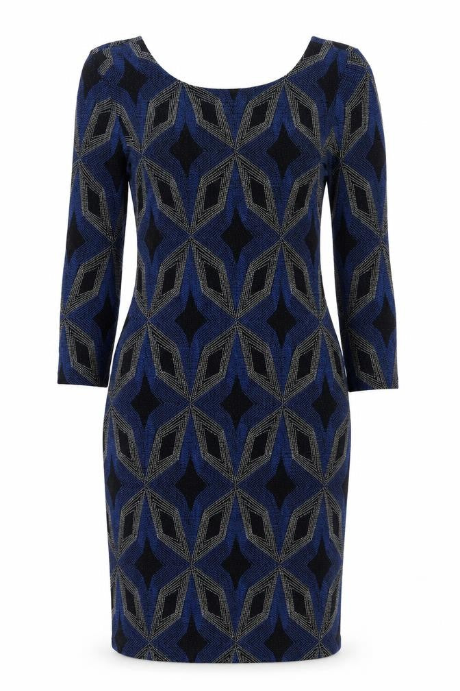 Primark Womens Multicoloured Argyle/Diamond  Pencil Dress  Size 10