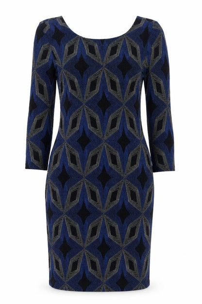 Primark Womens Multicoloured Argyle/Diamond  Pencil Dress  Size 10