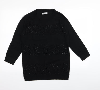 Additional front view of Soon women’s black jumper, size UK 12