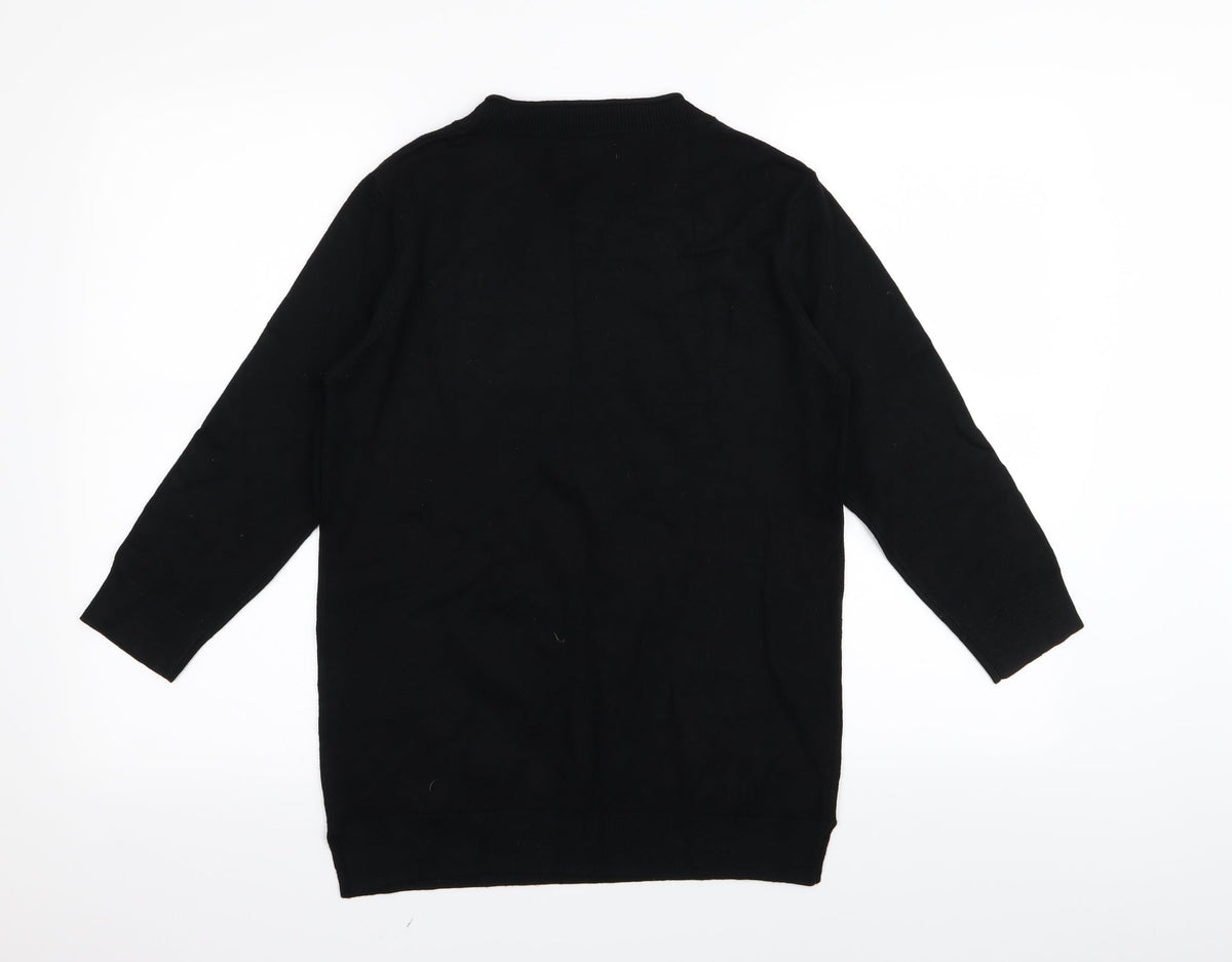 Back view of Soon women’s black jumper, size UK 12