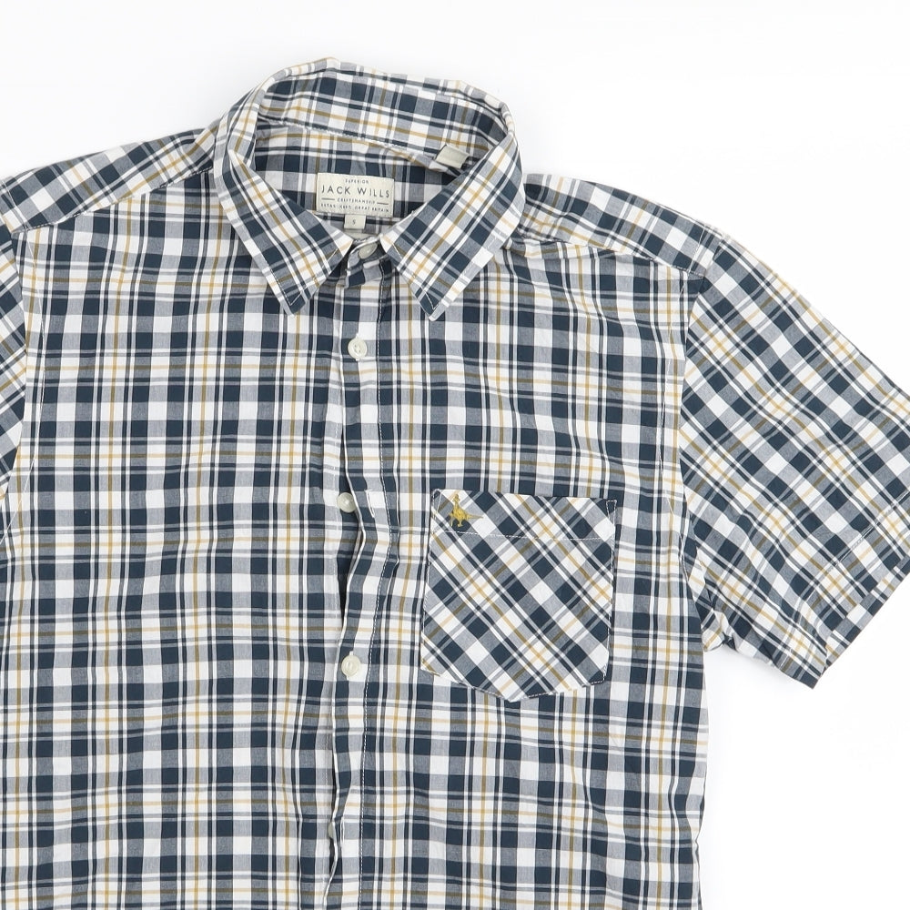 Mens UK Size S Jack Wills Multicoloured  Button-Up Short Sleeve Casual Shirt