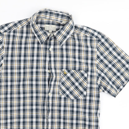 Mens UK Size S Jack Wills Multicoloured  Button-Up Short Sleeve Casual Shirt