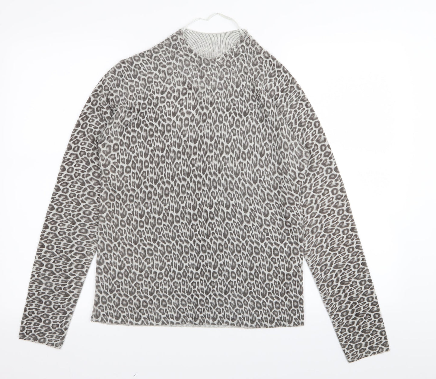 Primark Womens Grey Animal Print  Basic T-Shirt Size 10