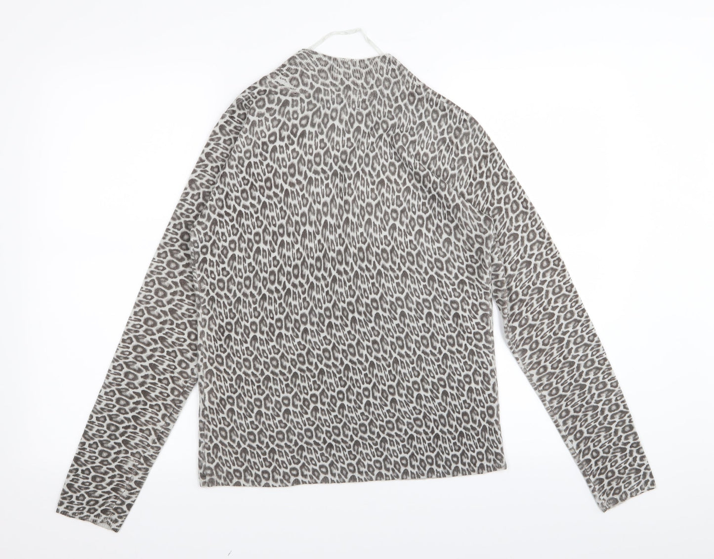 Primark Womens Grey Animal Print  Basic T-Shirt Size 10