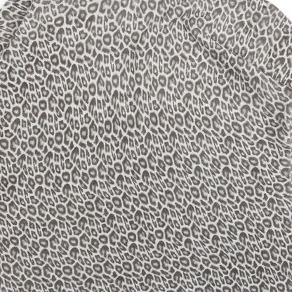 Primark Womens Grey Animal Print  Basic T-Shirt Size 10