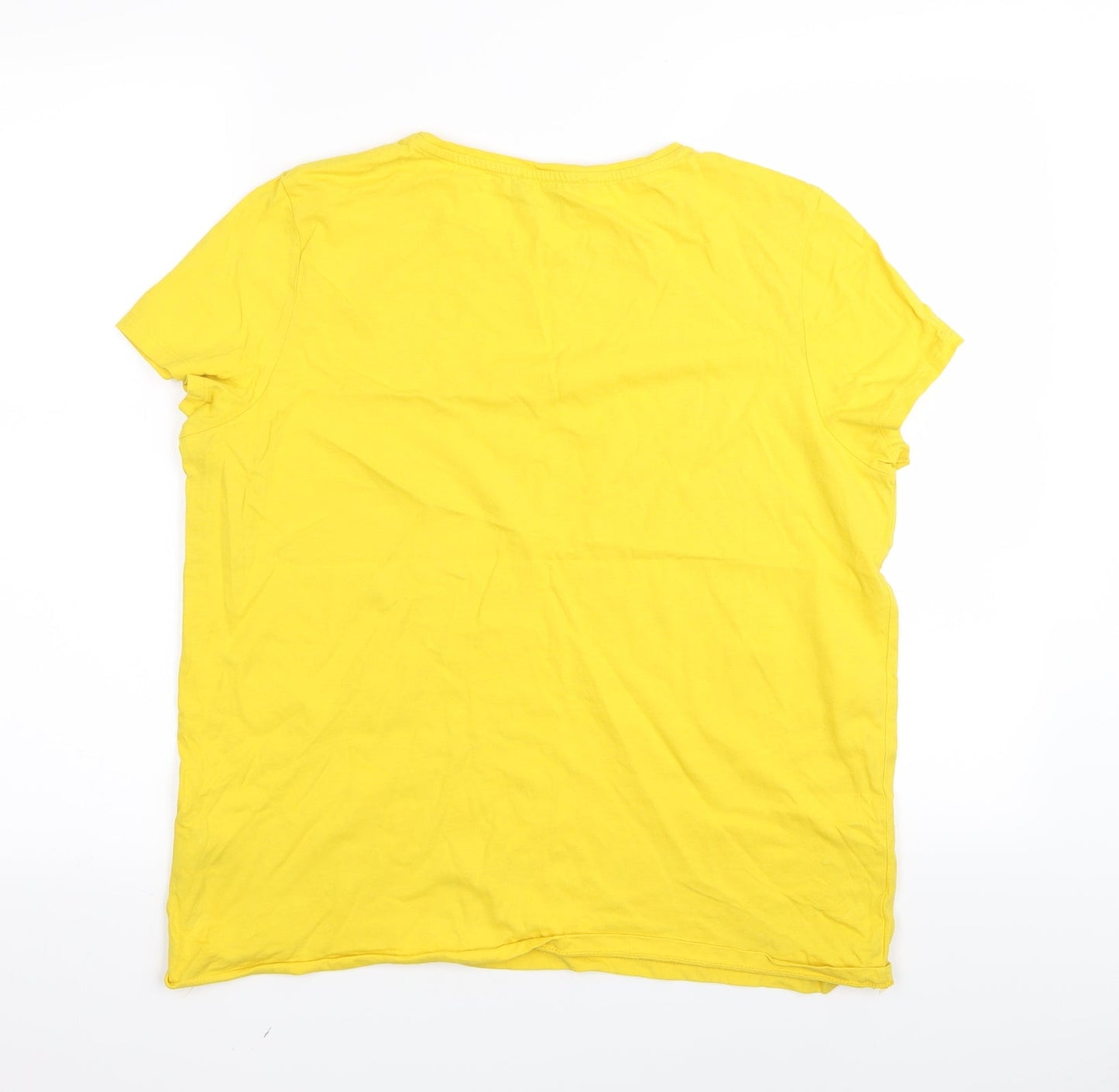 Primark Womens Yellow   Basic T-Shirt Size 12