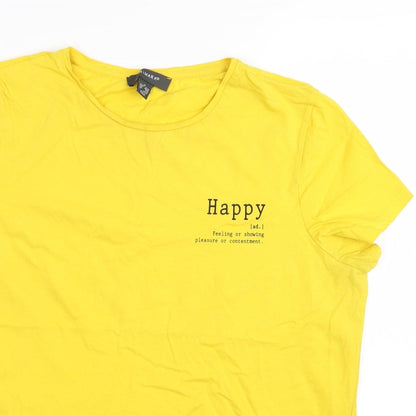 Primark Womens Yellow   Basic T-Shirt Size 12
