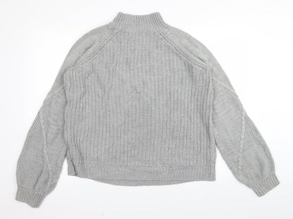 Back view of Dorothy Perkins women’s grey jumper, size UK 10