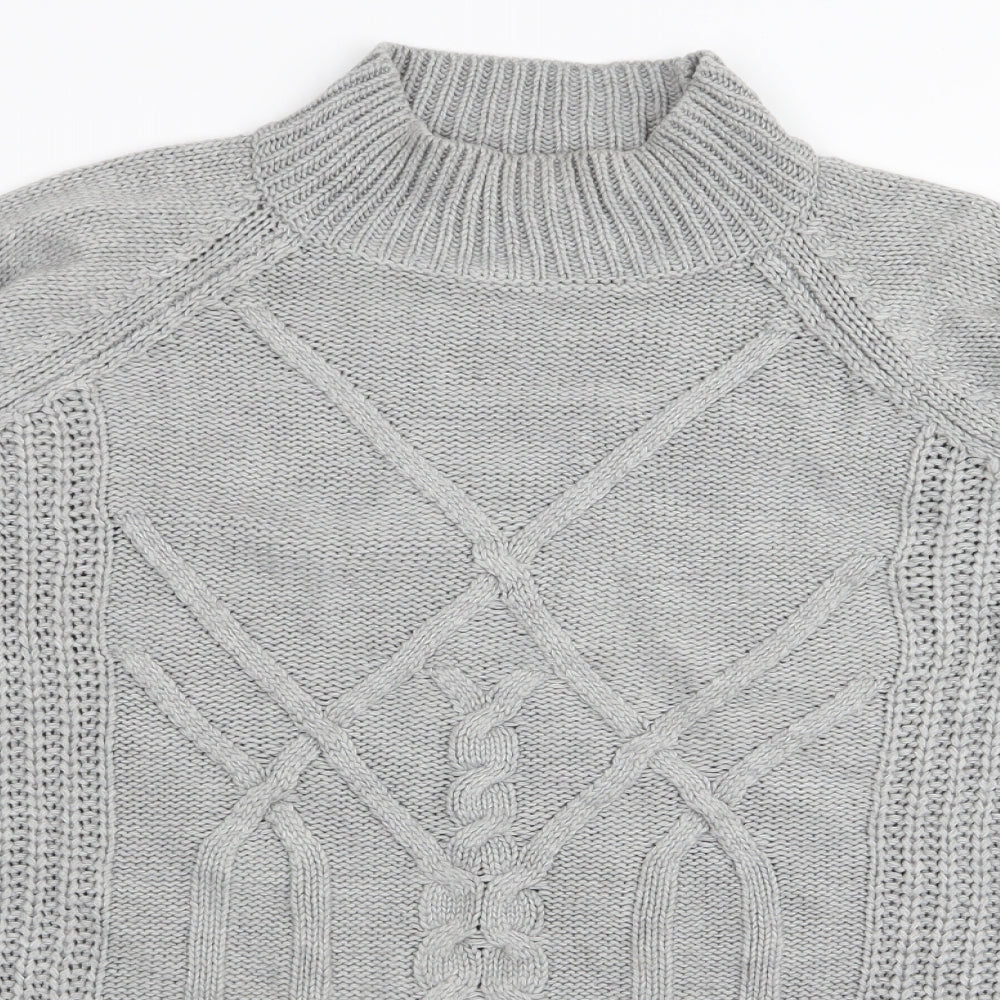 Close-up detail of Dorothy Perkins women’s grey jumper, size UK 10