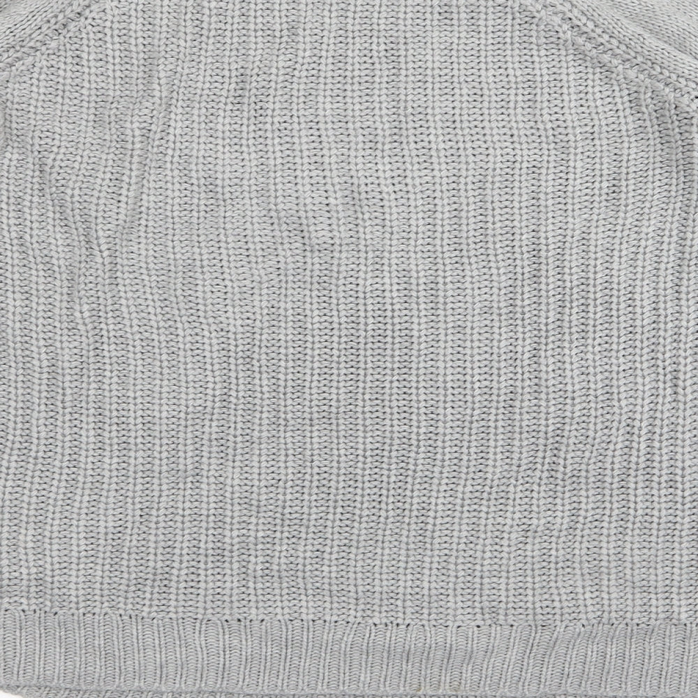Brand and care label for Dorothy Perkins women’s grey jumper, size UK 10