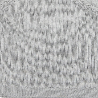 Brand and care label for Dorothy Perkins women’s grey jumper, size UK 10
