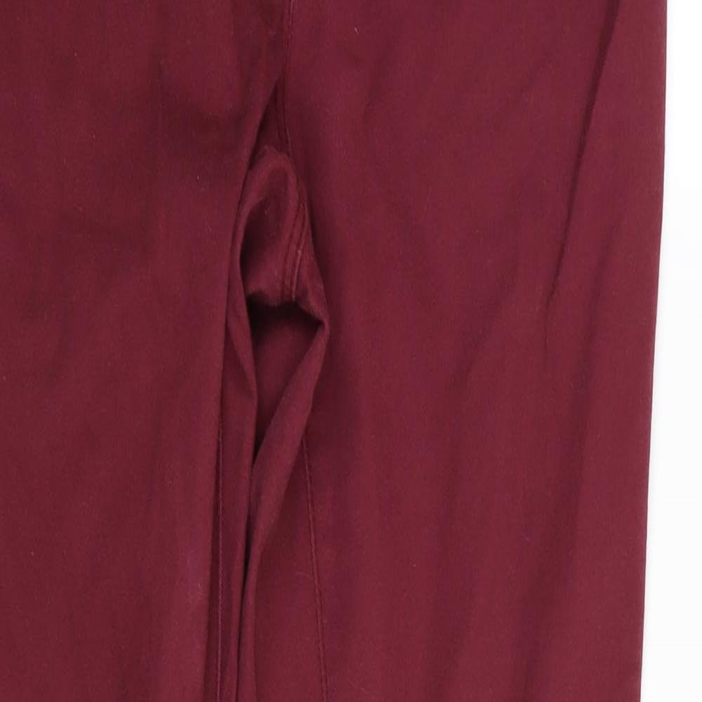 Womens UK Size 10 H&M Regular Fit Skinny Red Jeans