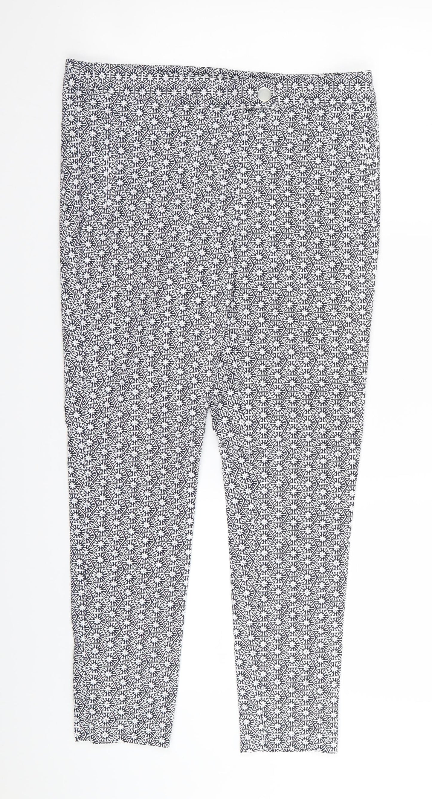 Womens UK Size 10 Dorothy Perkins Regular Fit  Blue Trousers