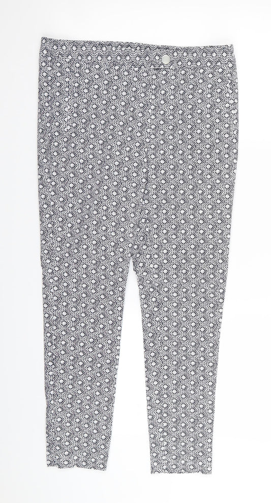 Womens UK Size 10 Dorothy Perkins Regular Fit  Blue Trousers