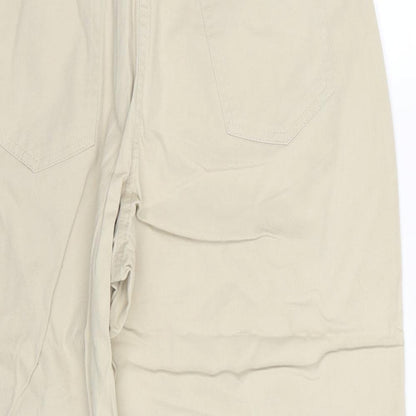 Womens UK Size 14 BHS Regular Fit Capri Beige Trousers