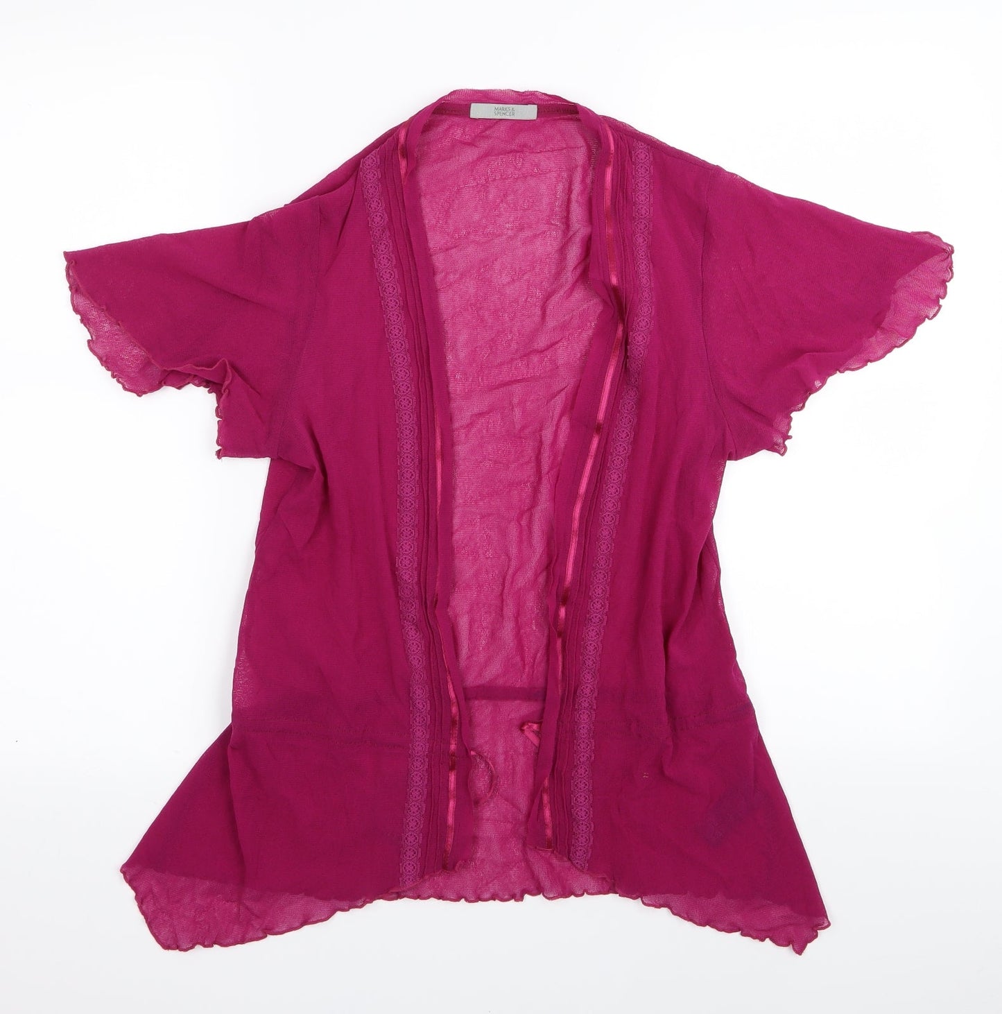 M&S Womens Purple   Cardigan Jumper Size 10