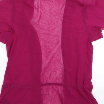 M&S Womens Purple   Cardigan Jumper Size 10